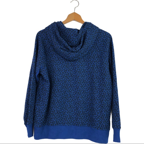 Levi's - Blue Cheetah Print Hoodie - Picture 2 of 5